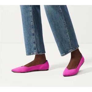 SOLD Rothy’s Point II Flats Dragonfruit Pink Sz 8 New Comfort Luxury